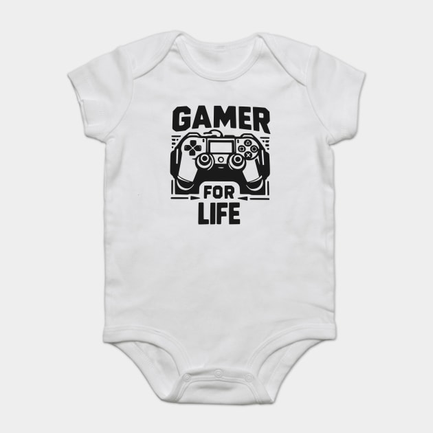Gamer For Life Baby Bodysuit by Frank Ring